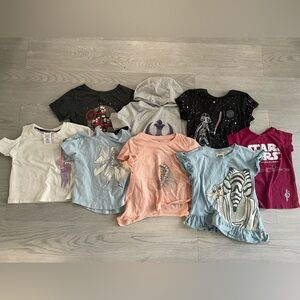 Set of 8 Walt Disney Parks Star Wars Star Cruiser Ashoka Girls T-Shirt Small 5/6